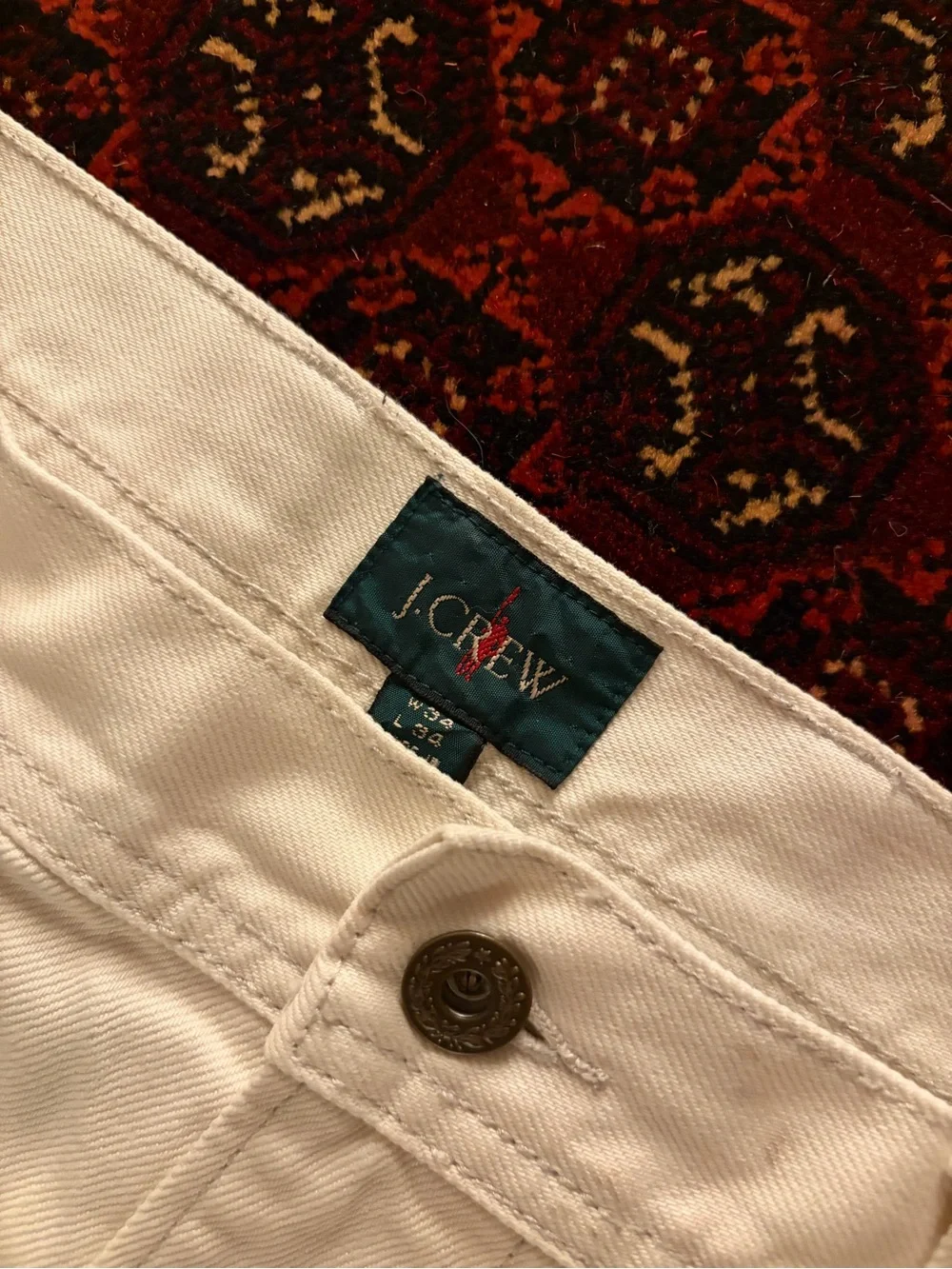 J. Crew White Cargo Work Pants